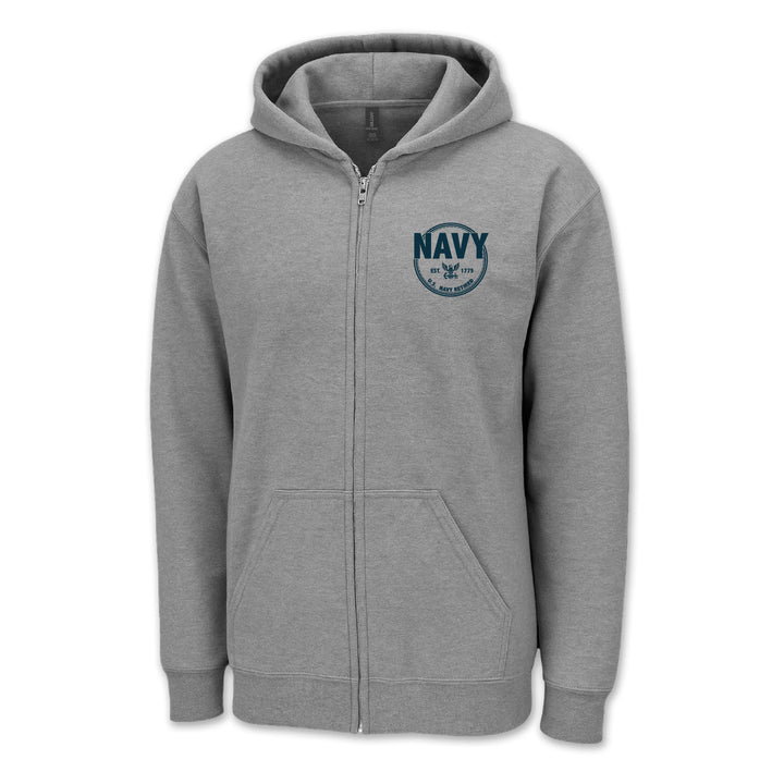 Navy Retired Left Chest Full Zip