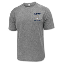 Load image into Gallery viewer, Navy Anchor Sailing Performance T-Shirt (Grey)