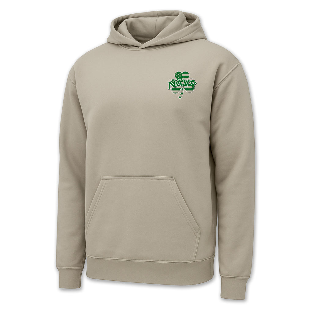 Pick Your Design Navy Hooded Sweatshirt (Tan)