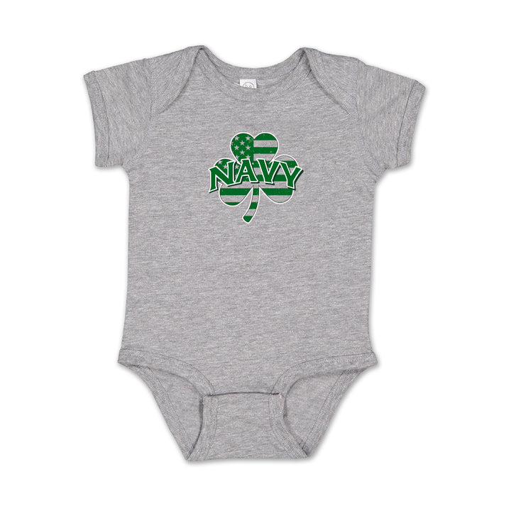 Navy Shamrock Infant Romper
