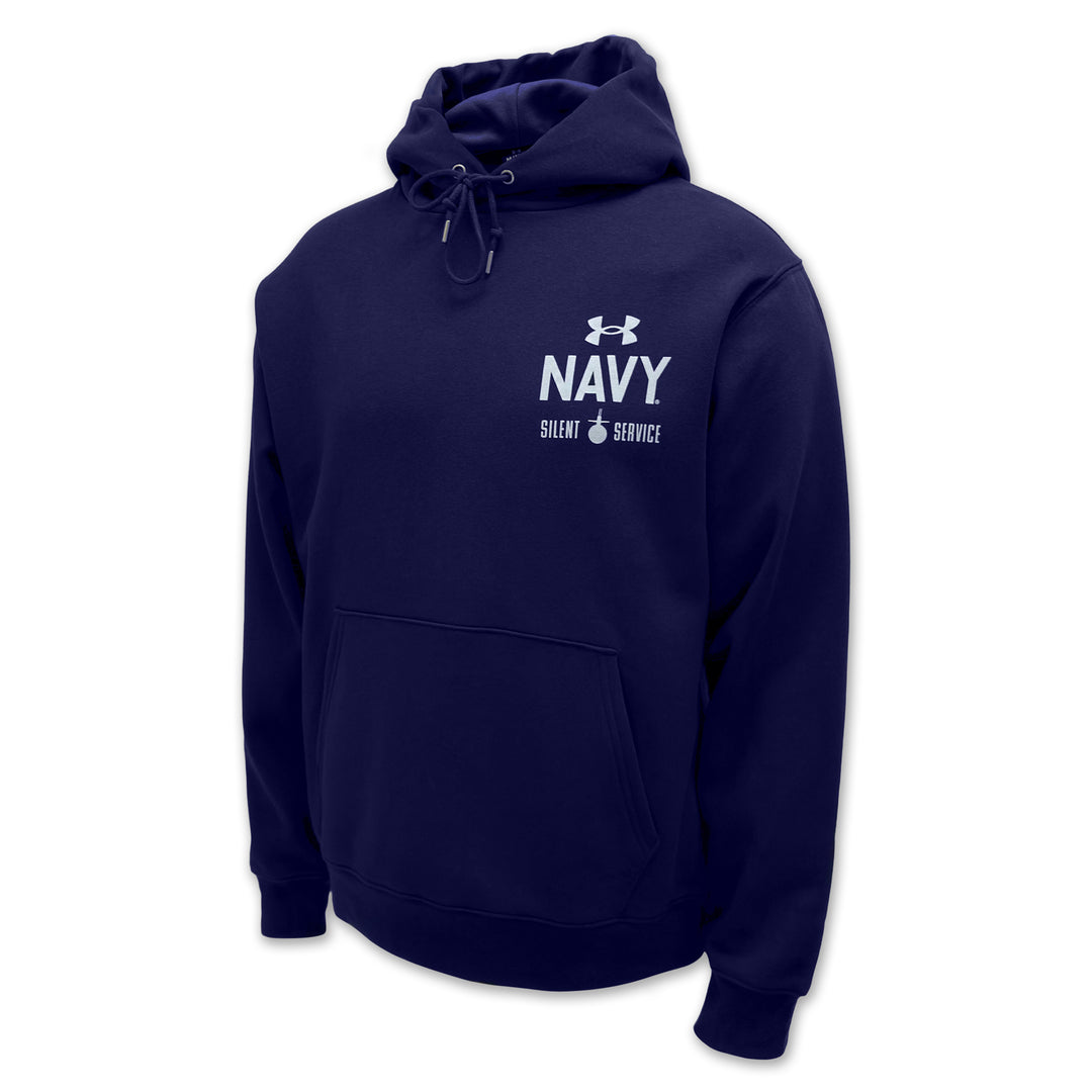 Navy Under Armour Anchor Silent Service Performance Cotton Hood (Navy)