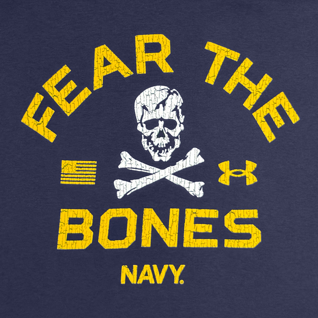 Navy Under Armour Fear the Bones Fleece Hood (Navy)