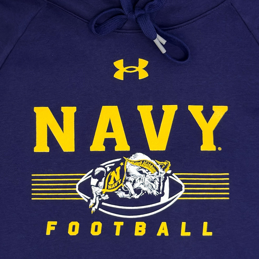 Navy Under Armour Football Rival Fleece Hood (Navy)