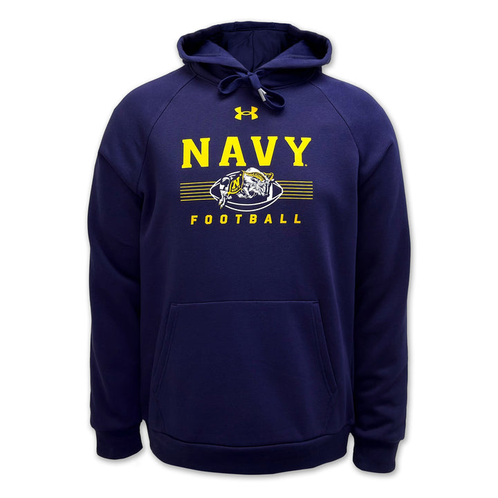 Navy Under Armour Football Rival Fleece Hood (Navy)
