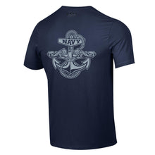 Load image into Gallery viewer, Navy Under Armour Anchor Silent Service Performance Cotton T-Shirt (Navy)