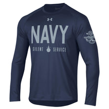 Load image into Gallery viewer, Navy Under Armour 2023 Rivalry Silent Service Tech Long Sleeve T-Shirt (Navy)