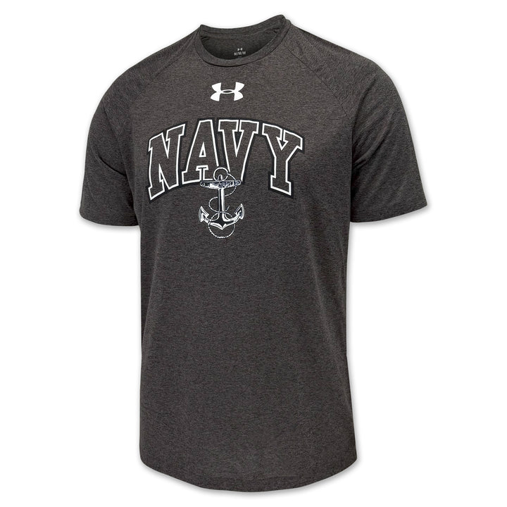 Navy Under Armour Arch Anchor Tech T-Shirt (Grey)