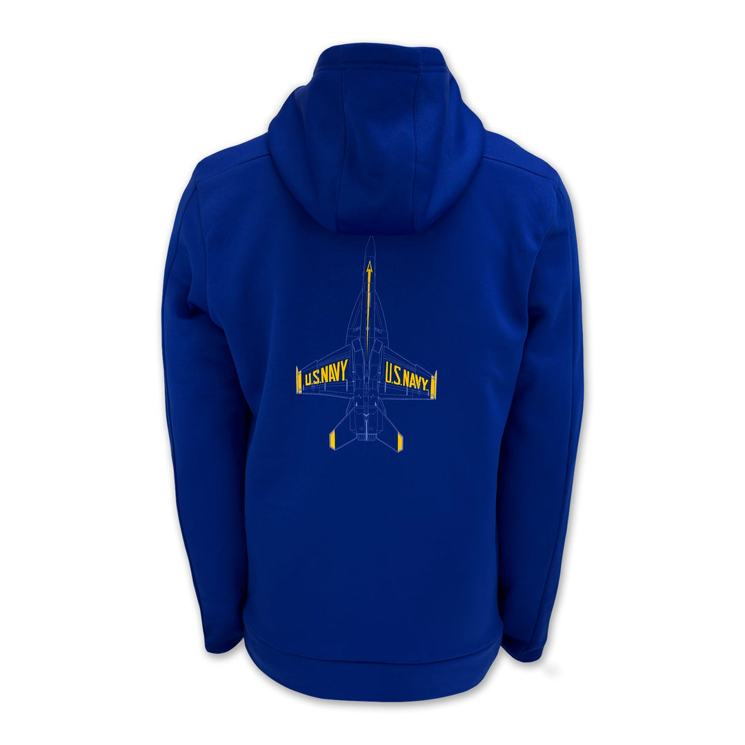 Navy Under Armour Blue Angels Armour Fleece Hood (Royal)