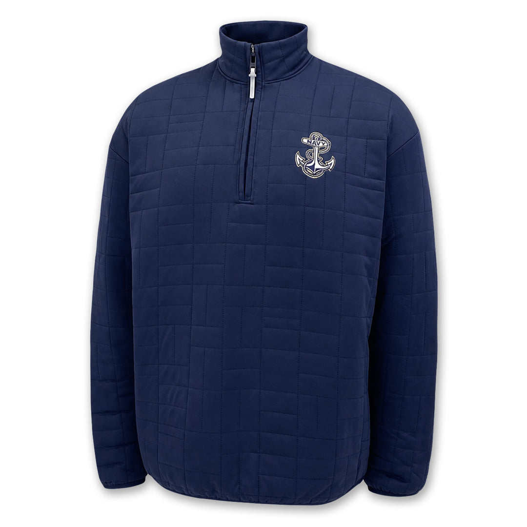 Navy Under Armour Quilted 1/4 Zip Pullover (Navy)