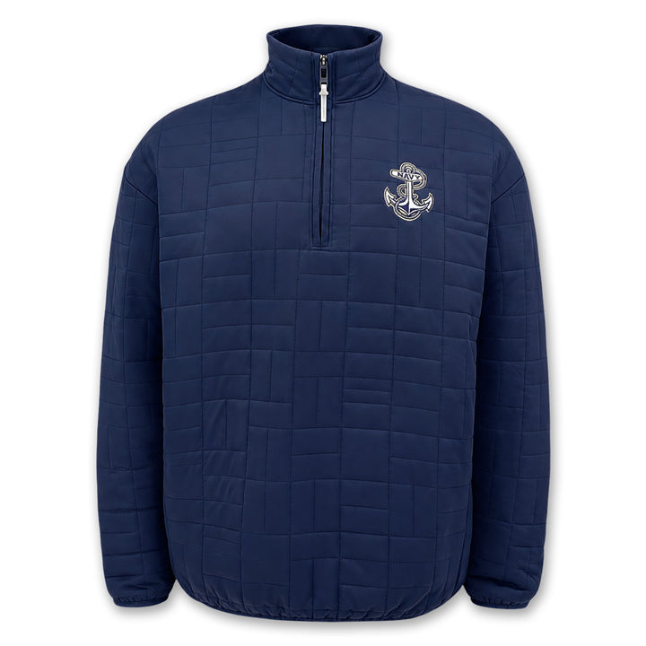 Navy Under Armour Quilted 1/4 Zip Pullover (Navy)