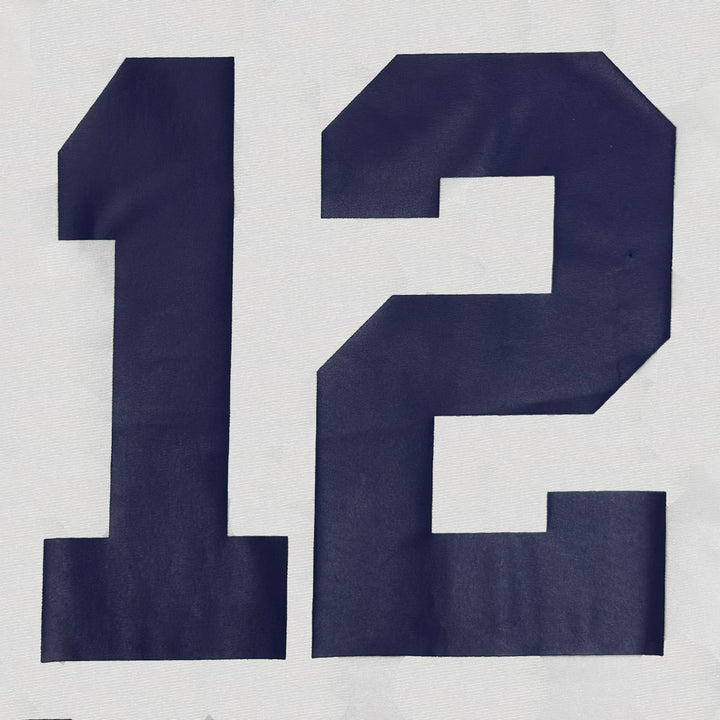 Navy Under Armour Sideline Replica Football Jersey #12 (White)