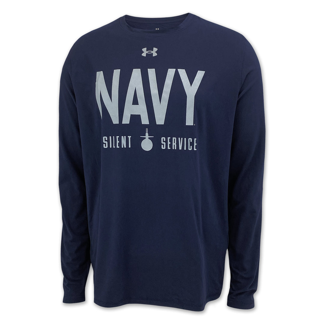Navy Under Armour Silent Service Tech Long Sleeve T-Shirt (Navy)