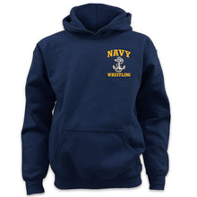 Load image into Gallery viewer, Navy Youth Anchor Wrestling Hood