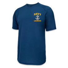 Load image into Gallery viewer, Navy Anchor Lacrosse Performance T-Shirt (Navy)