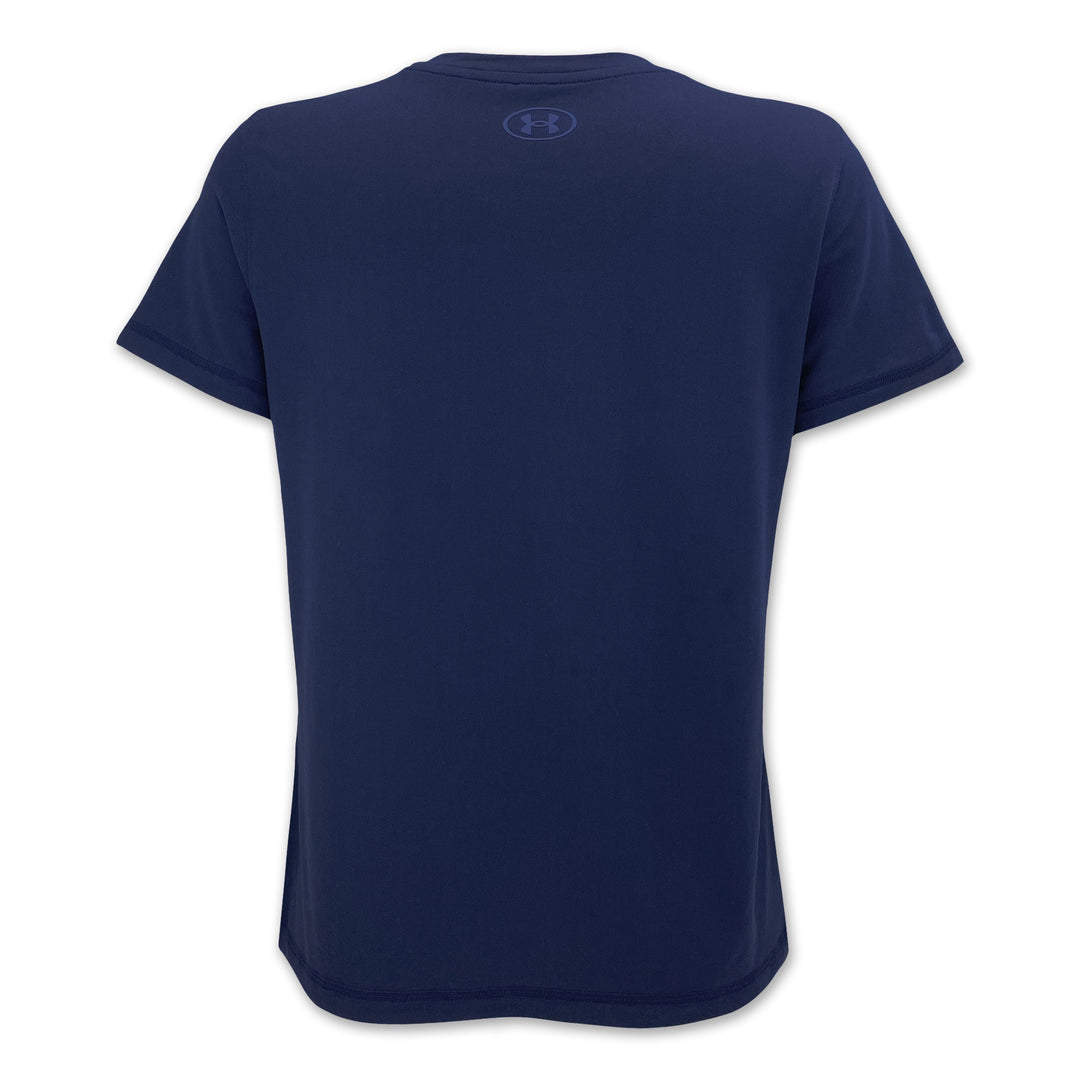 Navy Ladies Under Armour Tech Stretch T-Shirt (Navy)