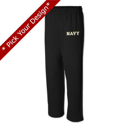 Pick Your Design Navy Sweatpants (Black)