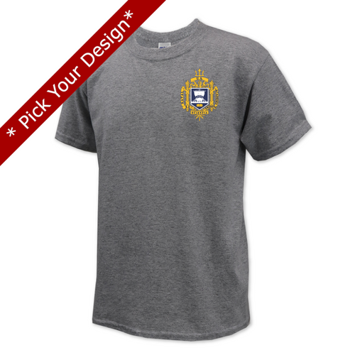 Pick Your Design Navy Youth T-Shirt (Grey)
