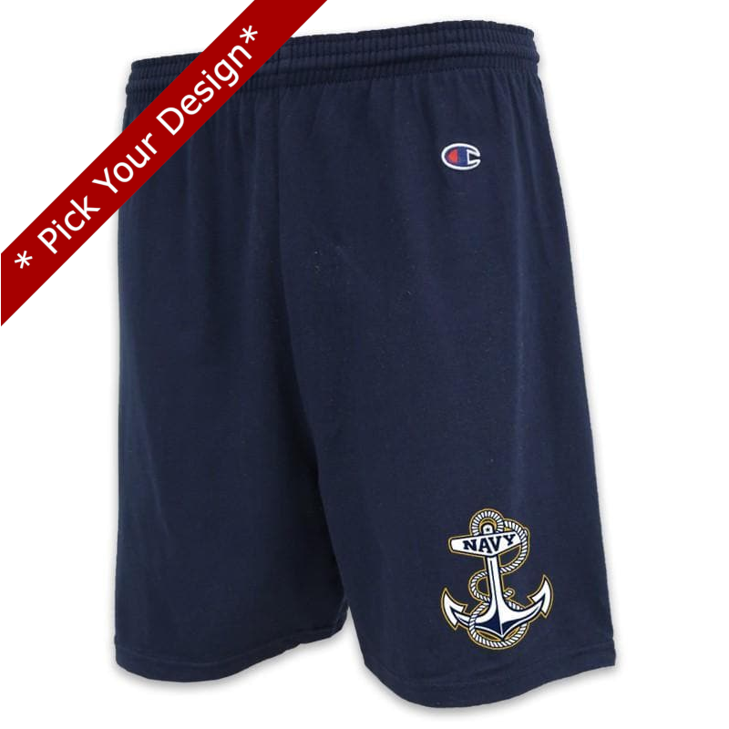 Pick Your Design Navy Cotton Shorts (Navy)