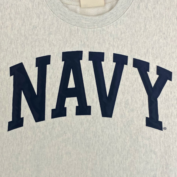 Navy Proweave Tackle Twill Crewneck (Oatmeal)