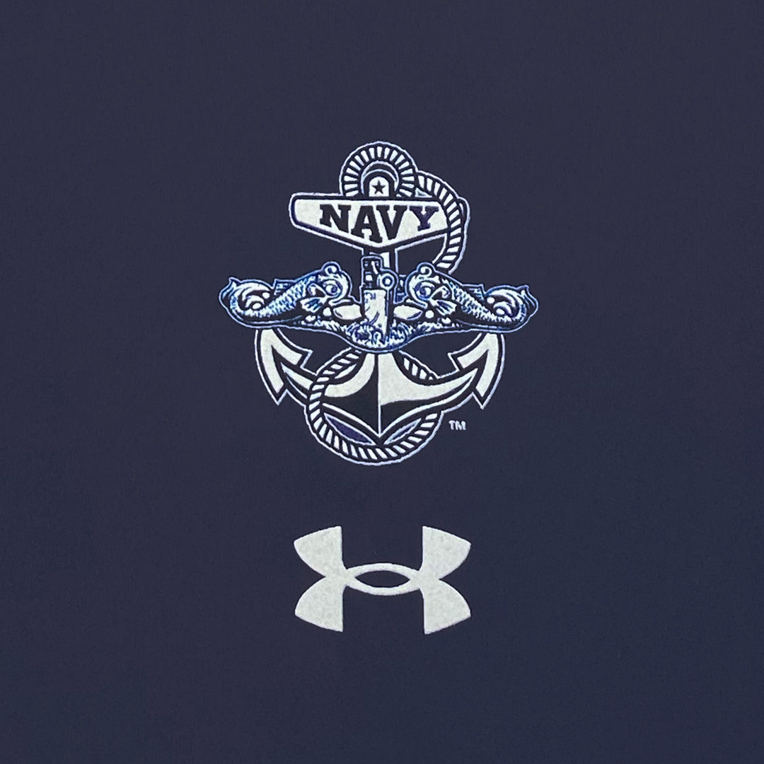 Navy Under Armour Anchor Silent Service Spine Long Sleeve T-Shirt (Navy)