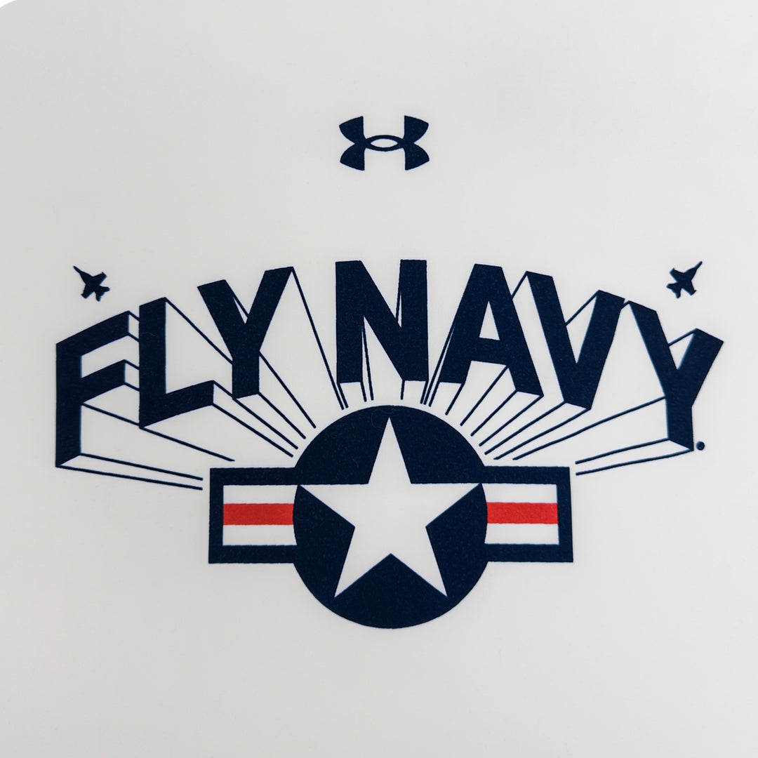 Navy Under Armour Fly Navy Tech T-Shirt (White)