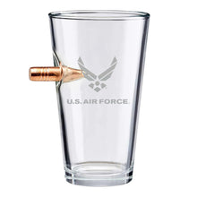 Load image into Gallery viewer, Air Force Wings 50BMG Bullet 16oz Pint Glass