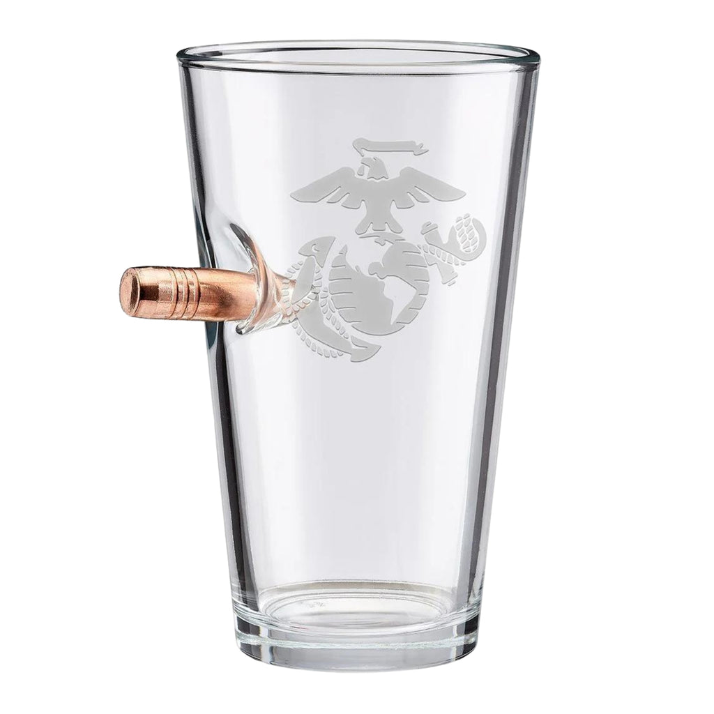 Marines EGA 50BMG Bullet 16oz Pint Glass