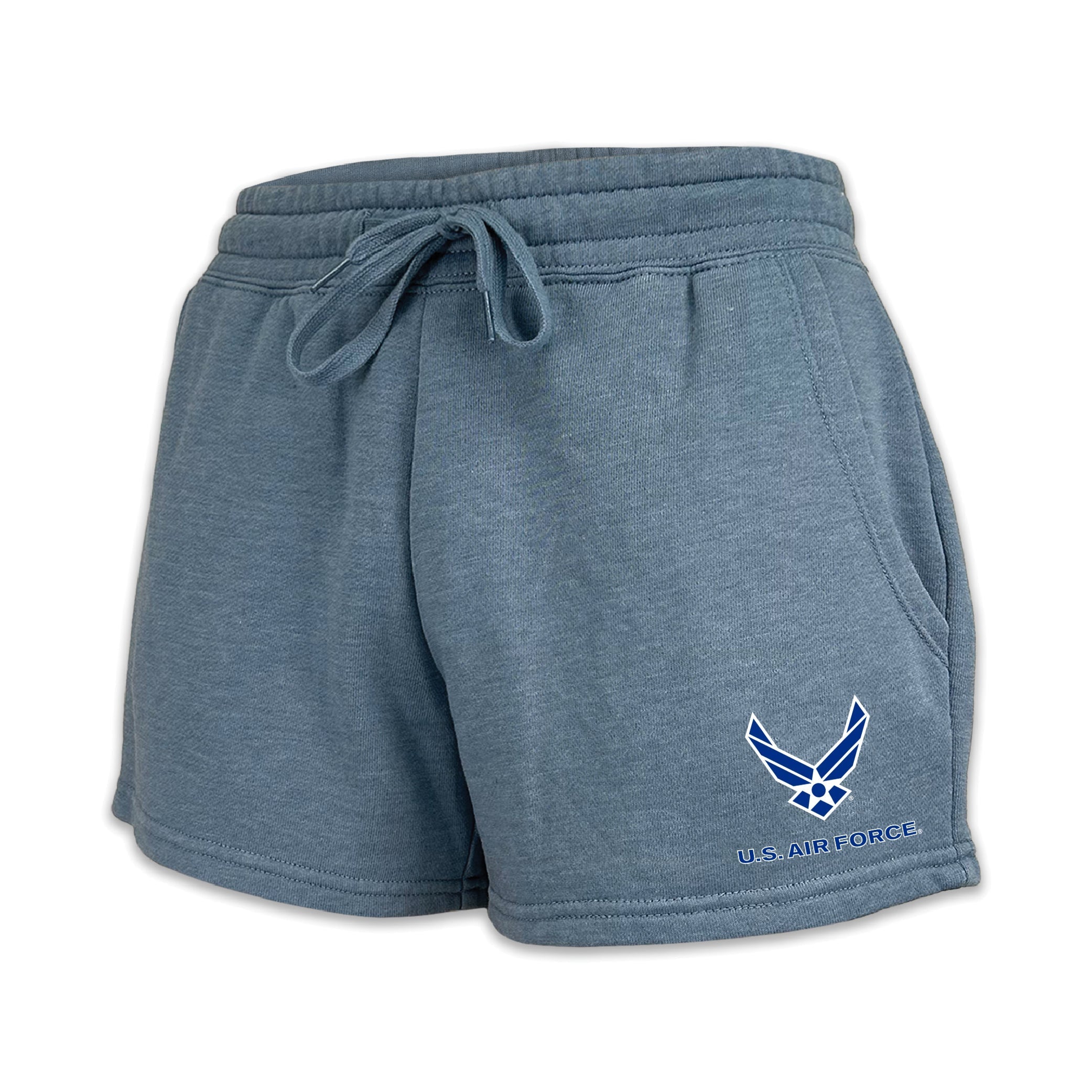 Pick Your Design Air Force Ladies Fleece Shorts (Blue)