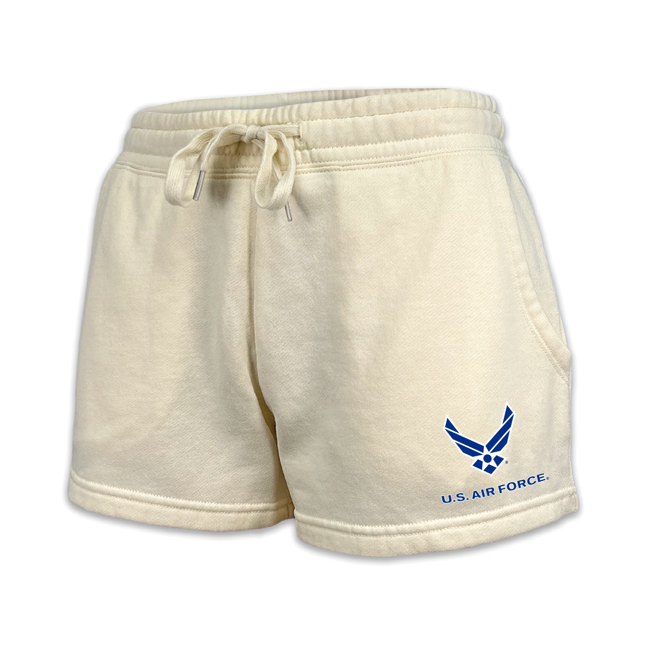 Pick Your Design Air Force Ladies Fleece Shorts (Tan)