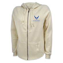 Load image into Gallery viewer, Air Force Wings Ladies Full Zip Hood (4 colors available)