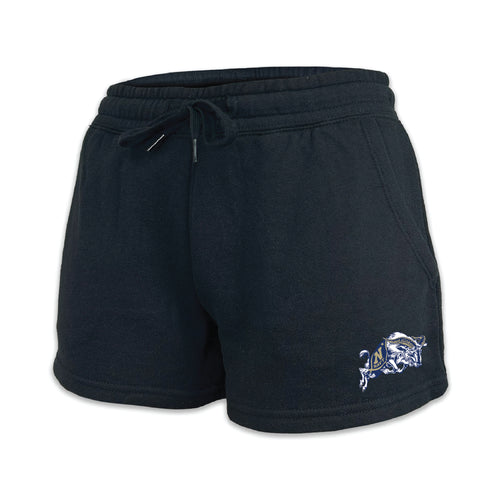 Pick Your Design Navy Ladies Fleece Shorts (Black)