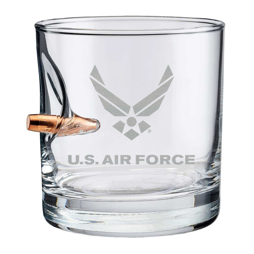 Air Force Wings 308 Bullet 11oz Rocks Glass
