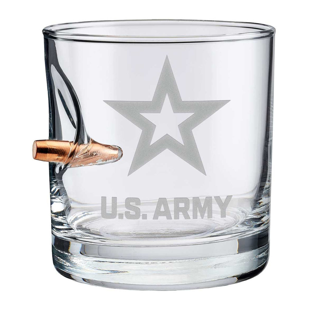 Army Star 308 Bullet 11oz Rocks Glass