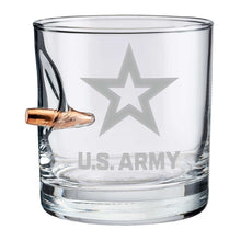Load image into Gallery viewer, Army Star 308 Bullet 11oz Rocks Glass
