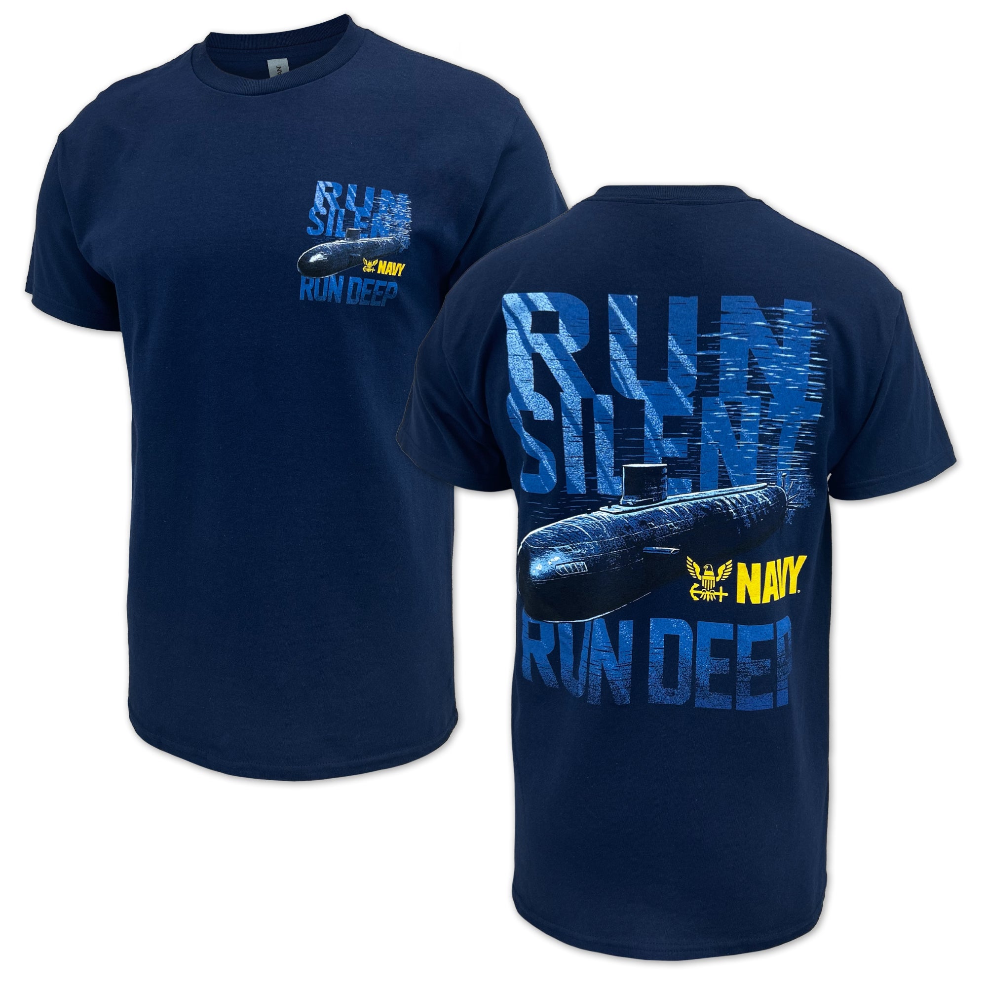 Navy Run Silent Run Deep T-Shirt (Navy)