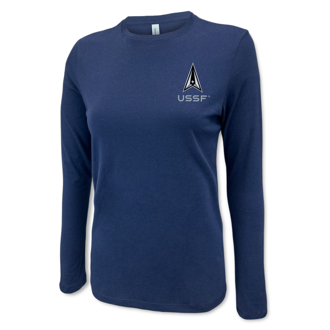 Pick Your Design Space Force Ladies Long Sleeve T-Shirt
