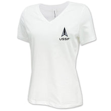 Load image into Gallery viewer, Space Force Ladies Left Chest V-Neck T-Shirt