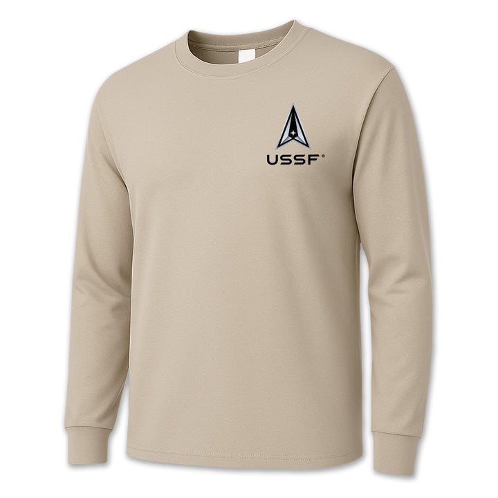 Space Force Mens Left Chest Long Sleeve T-Shirt