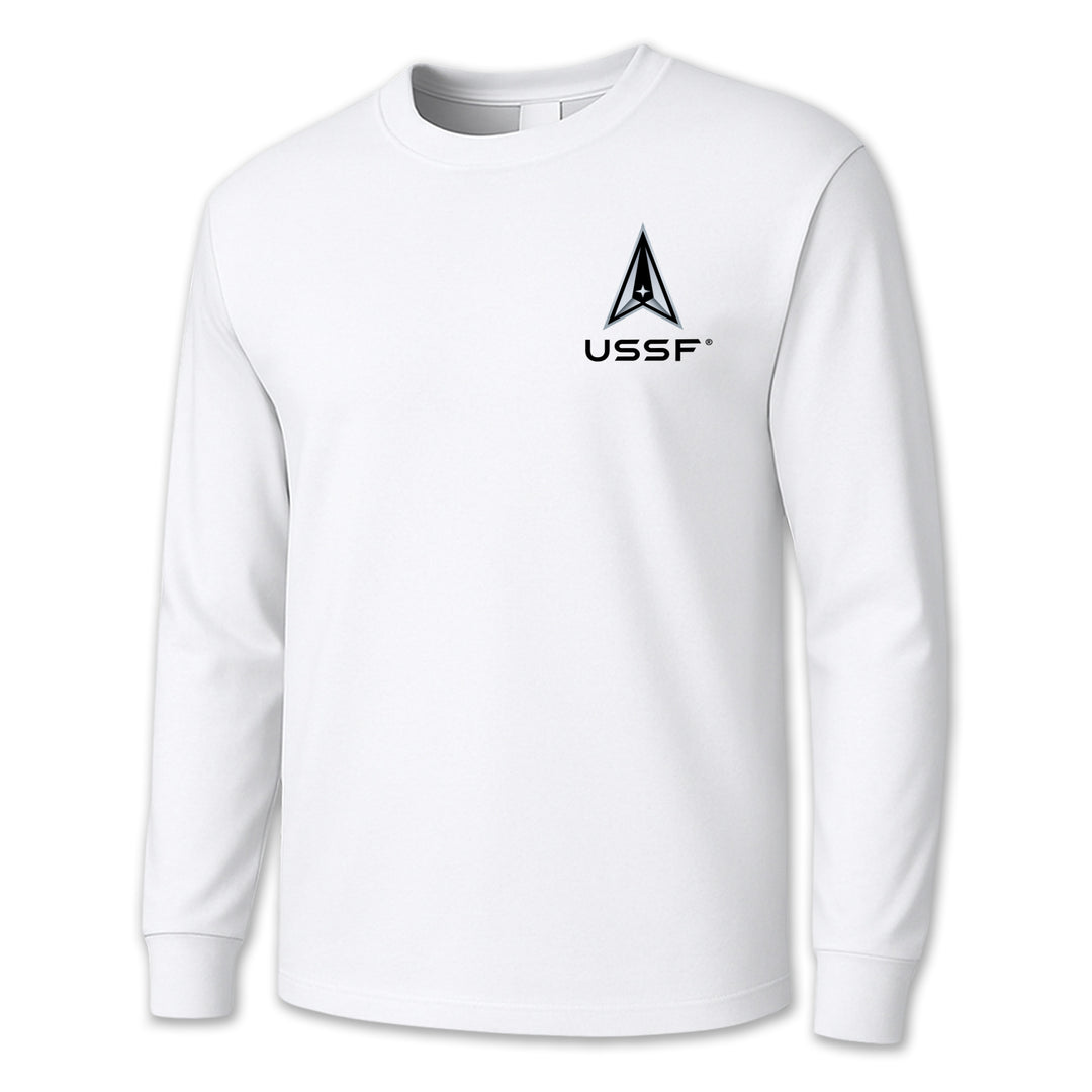 Space Force Mens Left Chest Long Sleeve T-Shirt