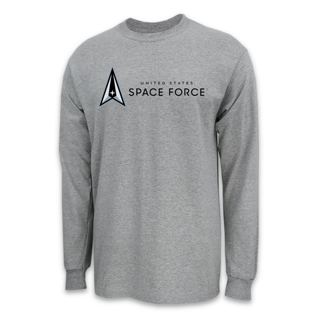 Pick Your Design Space Force Long Sleeve T-Shirt (Grey)