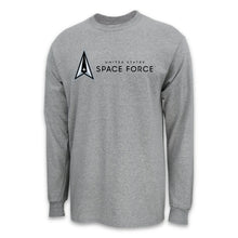 Load image into Gallery viewer, Pick Your Design Space Force Long Sleeve T-Shirt (Grey)