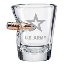 Load image into Gallery viewer, Army Star 308 Bullet 2oz Shot Glass