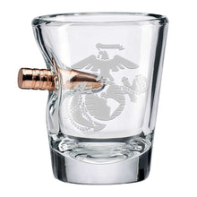 Load image into Gallery viewer, Marines EGA 308 Bullet 2oz Shot Glass