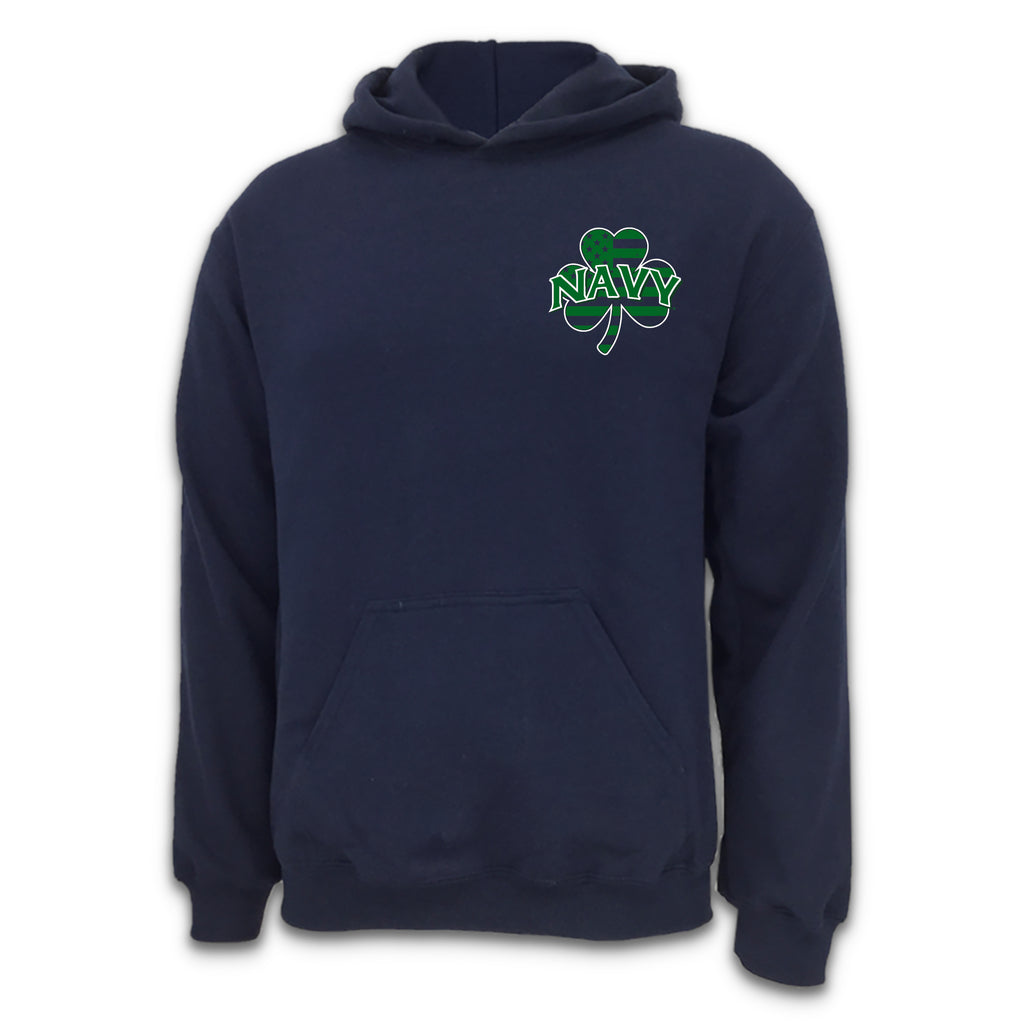 Navy Shamrock Hood