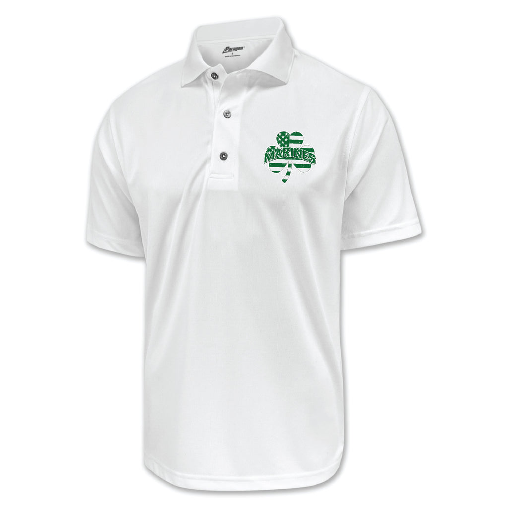 Pick Your Design Marines Performance Polo (White)