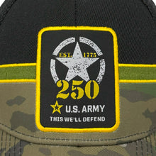 Load image into Gallery viewer, Army Medal of Honor 250th Anniversary Hat (Black/Camo)