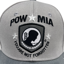 Load image into Gallery viewer, POW MIA You Are Not Forgotten Hat (Grey)