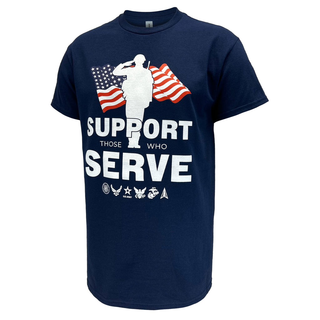 Support Those Who Serve Soldier T-Shirt (Navy)