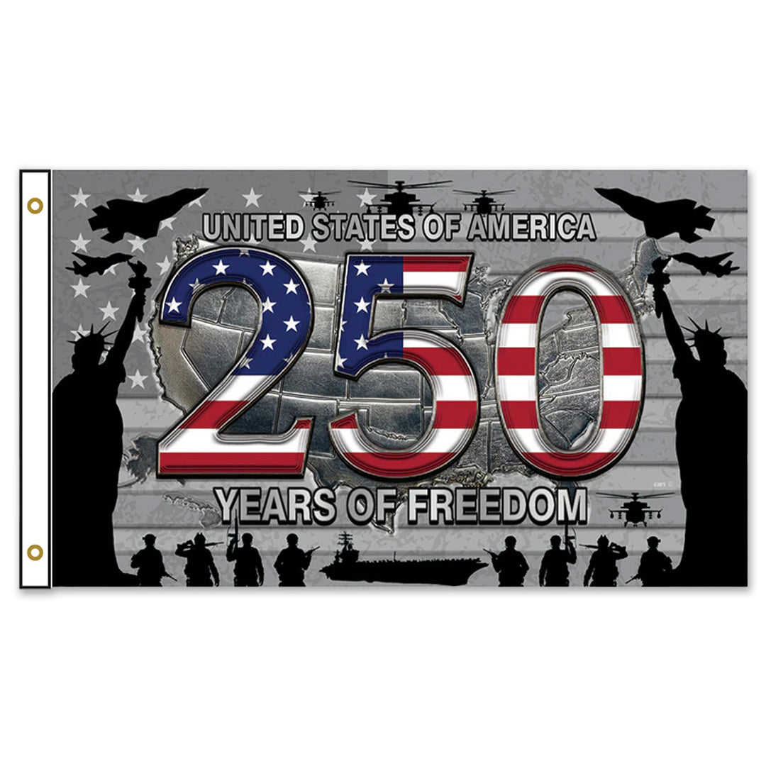 United States of America 250 Years of Freedom Flag with Statue of Liberty