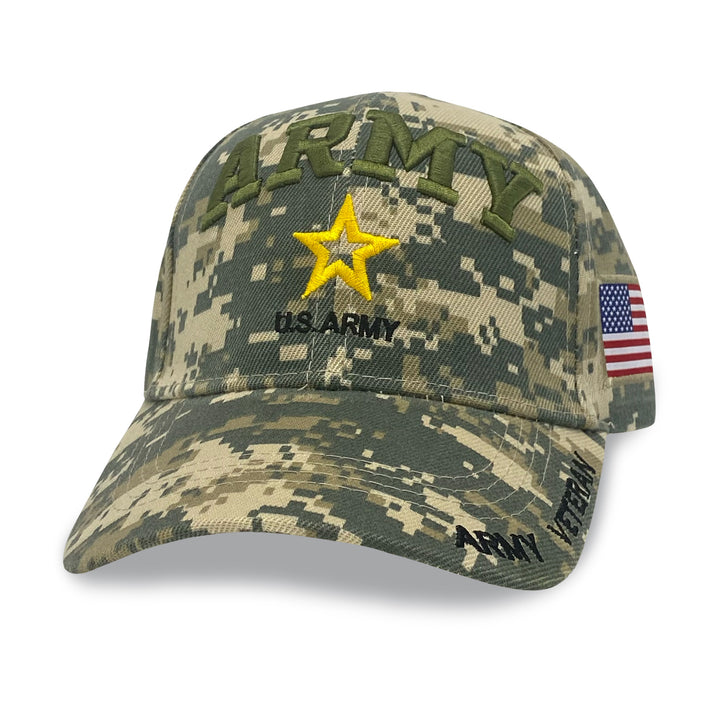 Army Star Veteran Digital Camo Hat (Camo)